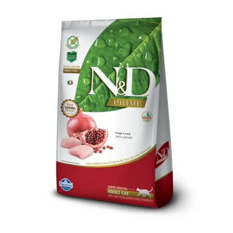 Ração N&D Prime Gatos Adultos Frango e Romã 1,5 kg