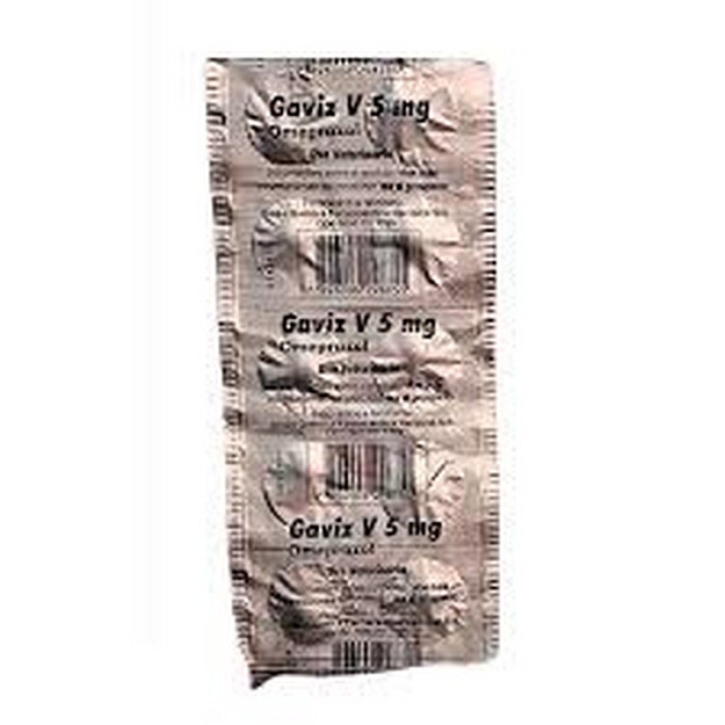 Gaviz V Omeprazol 5mg Strip com 10 Comprimidos