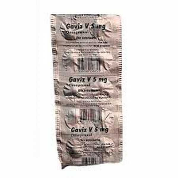Gaviz V Omeprazol 5mg Strip com 10 Comprimidos