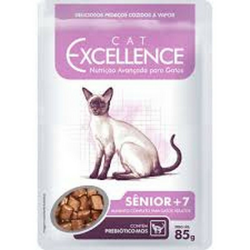 Ração Úmida Cat Excellence Sachê para Gatos Sênior +7 85 GR