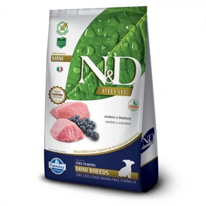 Ração N&D Prime Puppy Mini Cordeiro para Cães Filhotes de Raças Pequenas 800G