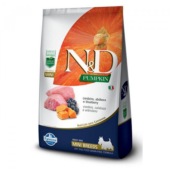Ração N&D Pumpkin Cães Adultos Raças Pequenas Cordeiro 2,5KG