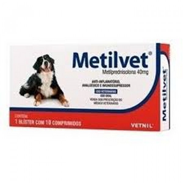 Anti-Inflamatório Metilvet 40mg 10 comprimidos
