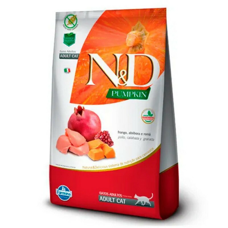 Ração N&D Pumpkin para Gatos Adultos Sabor Frango e Romã