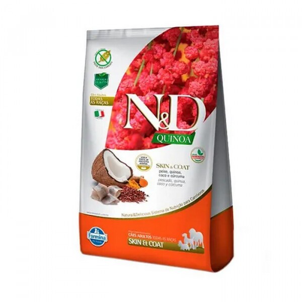 Ração N&D Quinoa Cães Adultos Skin & Coat Peixe 2,5KG