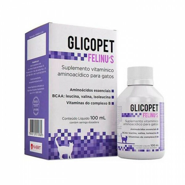Suplemento Vitamínico Avert Glicopet Felinus para Gatos 100ML