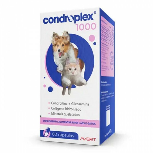 Condroplex 1000 Suplemento Avert para Cães e Gatos 60 cápsulas