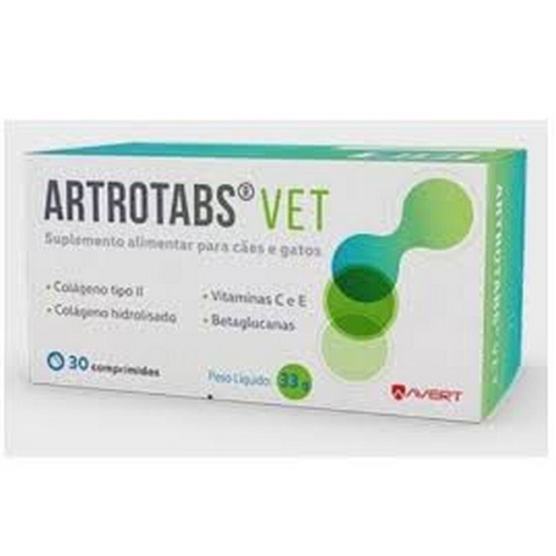 Suplemento Avert Artrotabs para Cães e Gatos 30 Comprimidos