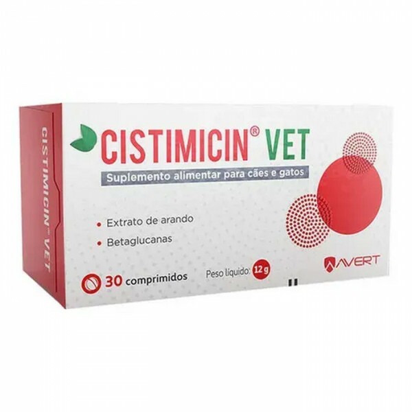 Cistimicin Vet Suplemento Alimentar para Cães e Gatos 30 comprimidos