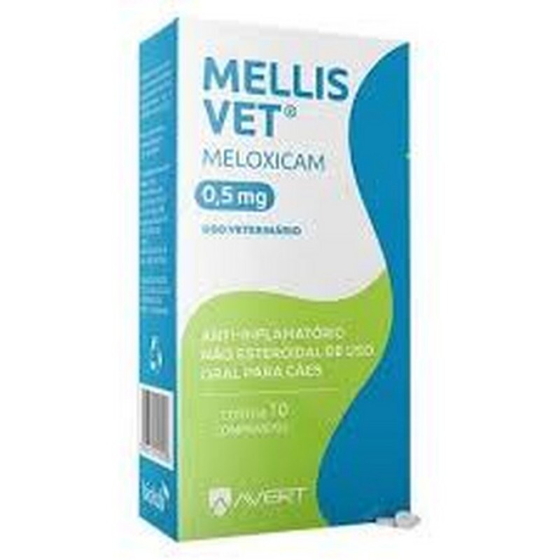 Mellis Vet 0,5mg Anti-inflamatório para Cães 10 comprimidos