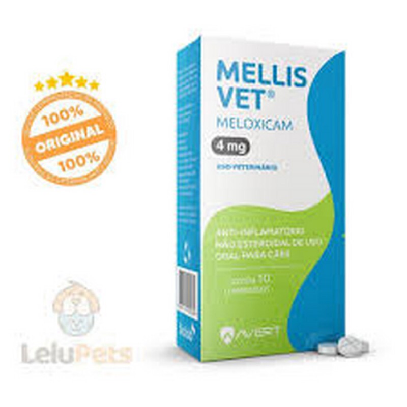 Mellis Vet 4mg Anti-inflamatório para Cães 10 comprimidos
