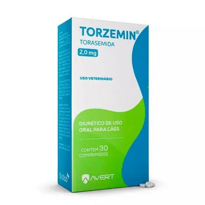 Torzemin 2mg Diurético para Cães 30 comprimidos