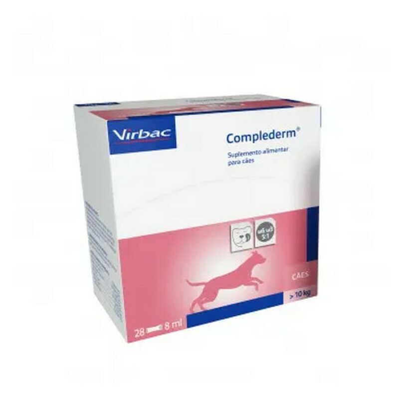 Complederm 8ml Suplemento Alimentar para Cães Virbac 28 sachês