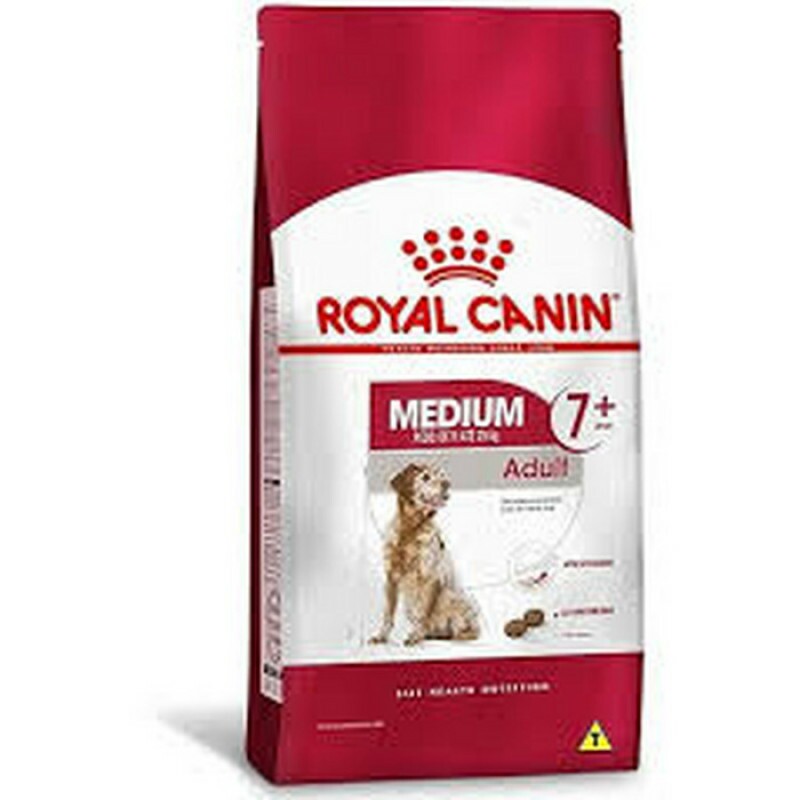 Ração Seca Royal Canin Medium Adult 7+ para Cães Adultos de Porte Médio com 7 Anos ou mais  15 KG - UN