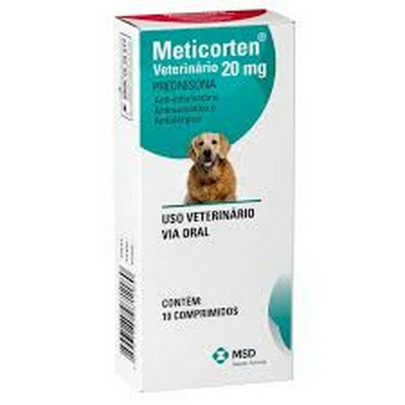 Meticorten 20mg Prednisona para Cães 10 comprimidos