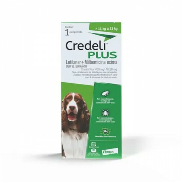 Antipulgas Credeli Plus Cães 11kg a 22kg 1 comprimido