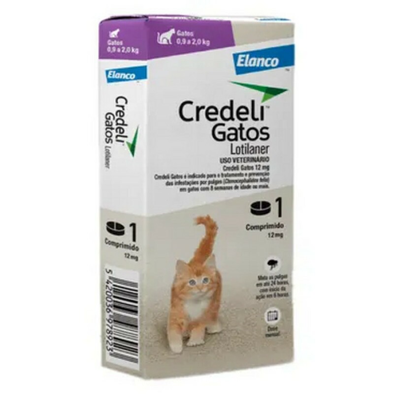 Antipulgas Credeli 12mg Gatos 0,9 a 2kg 1 comprimido