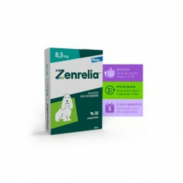 Zenrelia 8,5mg Tratamento para Coceira em Cães 30 comprimidos