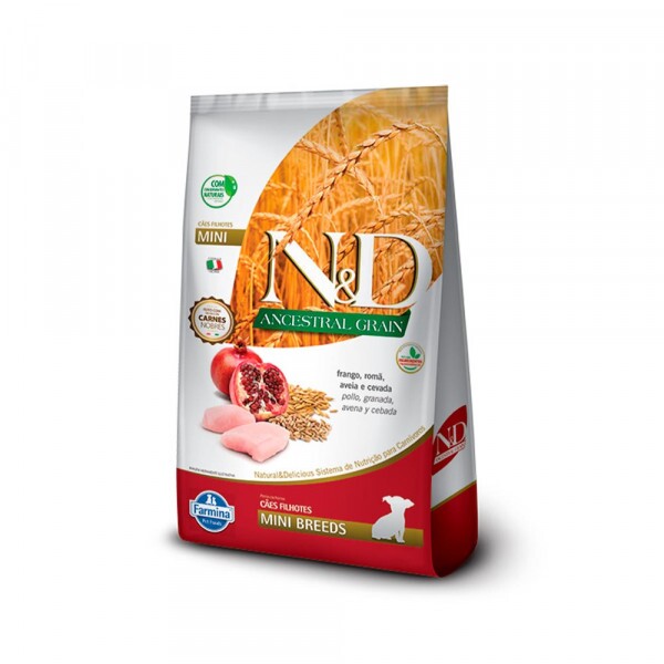 Ração N&D Ancestral Grain Cães Puppy Mini Frango 10,1KG