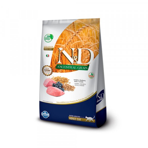 Ração N&D Ancestral Grain Gatos Adultos Cordeiro 1,5KG
