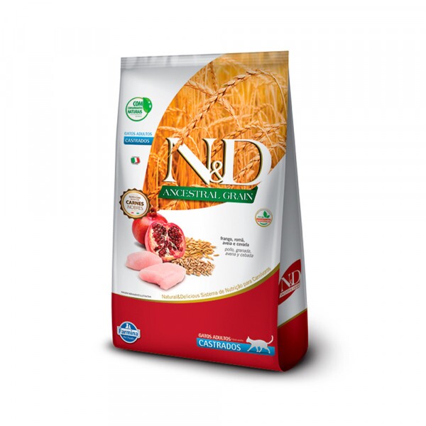 Ração N&D Ancestral Grain Gatos Adultos Castrados 7,5 kg