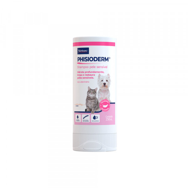 Shampoo Virbac Phisioderm Pele Sensível para Cães e Gatos 250ML