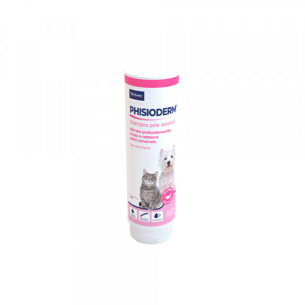Shampoo Virbac Phisioderm Pele Sensível para Cães e Gatos 500ML