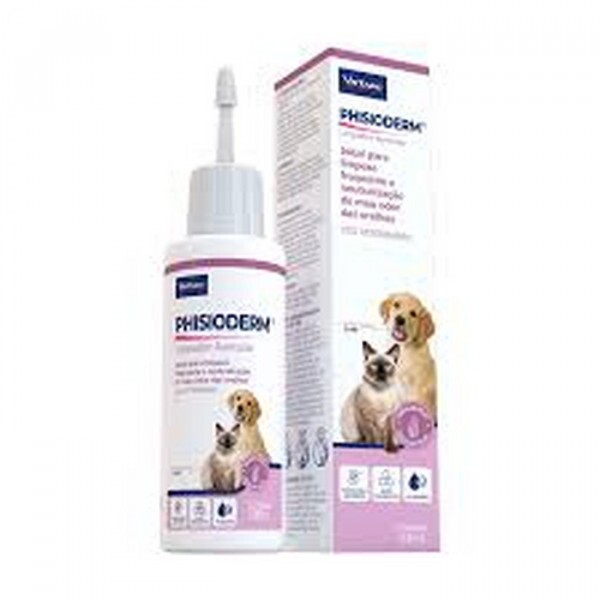 Limpador Auricular Virbac Phisioderm para Cães e Gatos 100 ml