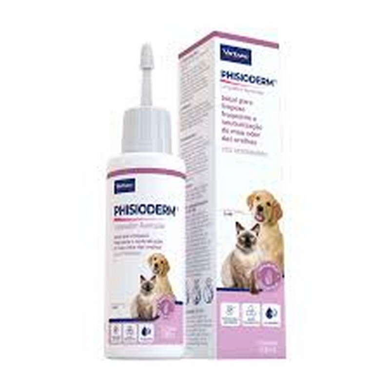 Limpador Auricular Virbac Phisioderm para Cães e Gatos 100 ml