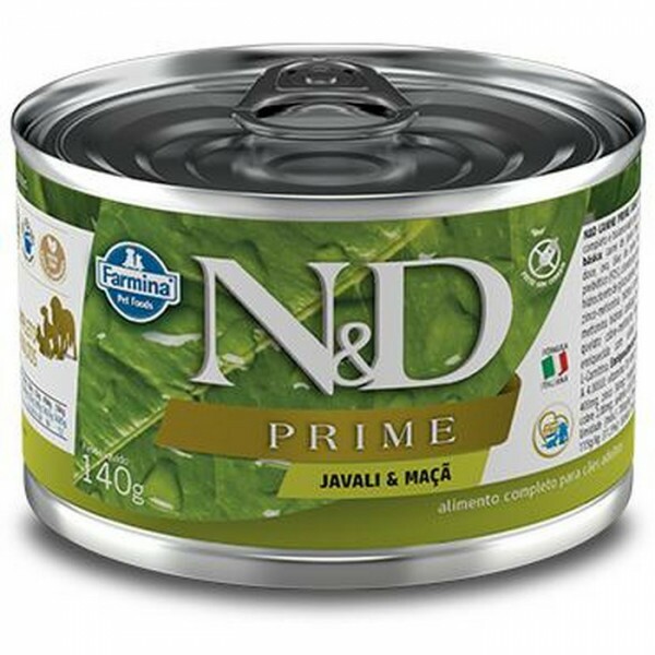 Ração Úmida N&D Prime Cães Javali e Maçã 140 g