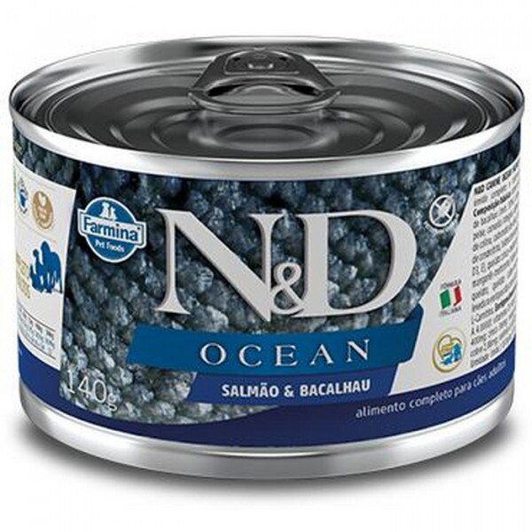 Ração Úmida N&D Ocean Cães Adultos Salmão e Bacalhau 140 g