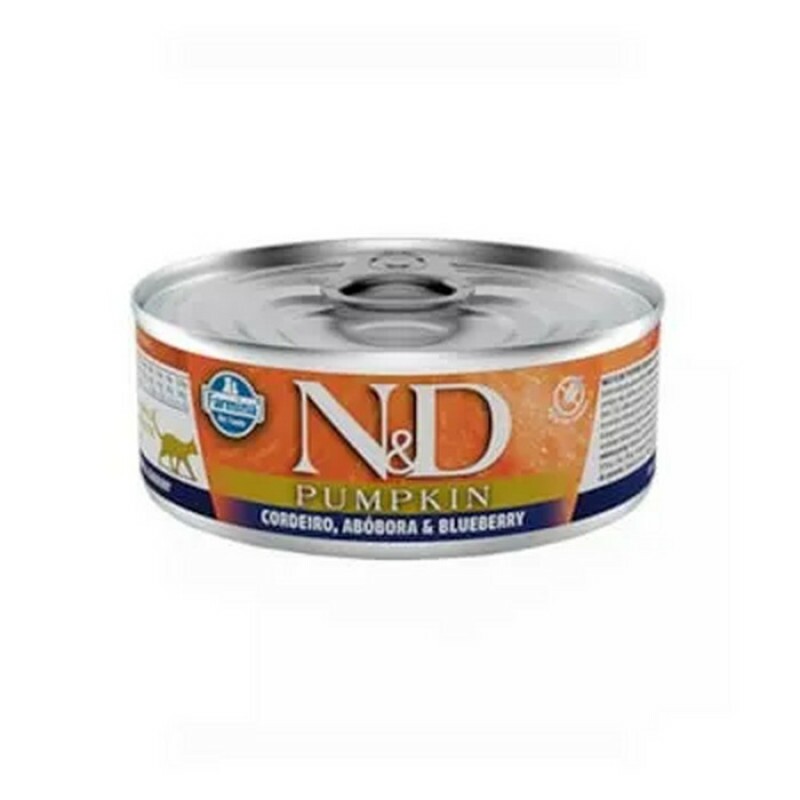 N&D Wet Feline Pumpkin Cordeiro, Abóbora e Blueberry 80G
