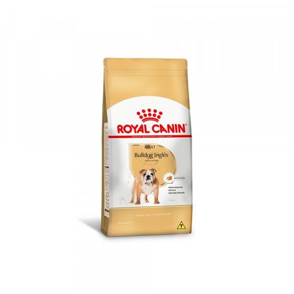 Ração Royal Canin para Cães Adultos da Raça Bulldog 12KG 