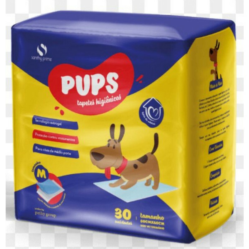 TAPETE HIGIENICO PUPS 80X60 - 30 UND.