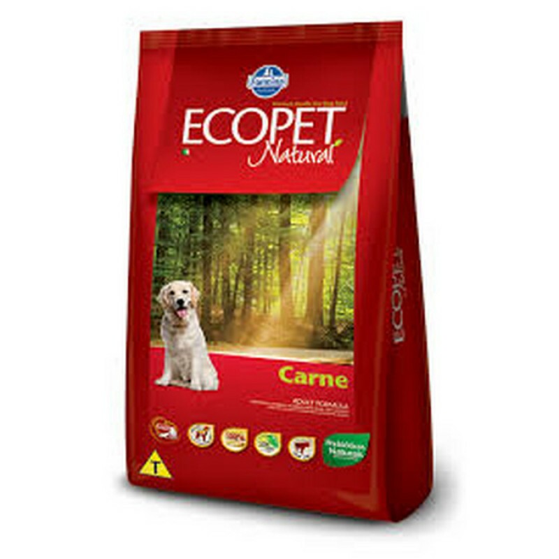 Ecopet Ração para Cães Adultos Sabor Carne - 15kg