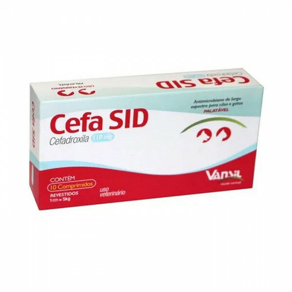 Medicamento Antibiótico Cefa SID para Cães e Gatos 110MG