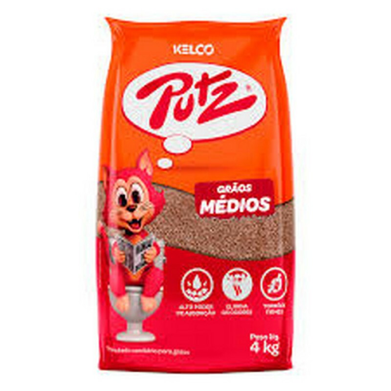 Granulado Sanitário Kelco Putz Grãos Médios 4 Kg