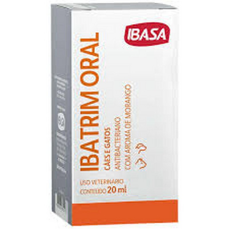 Antibacteriano Ibatrim para Cães e Gatos Ibasa 20 ml