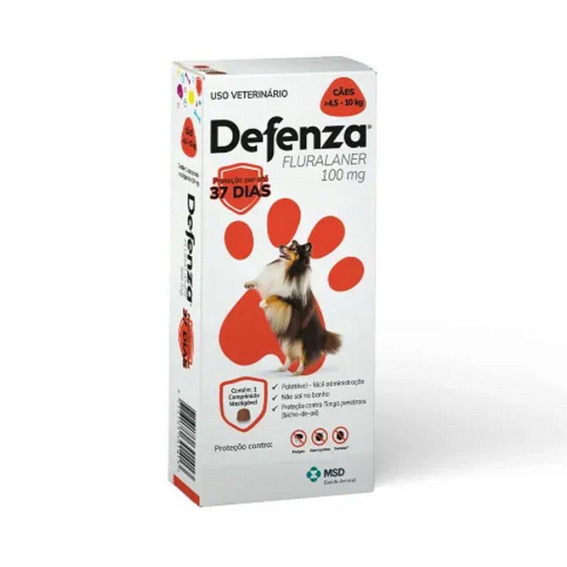 Defenza Antipulgas e Carrapatos para Cães de 4,5 a 10kg 1 comprimido