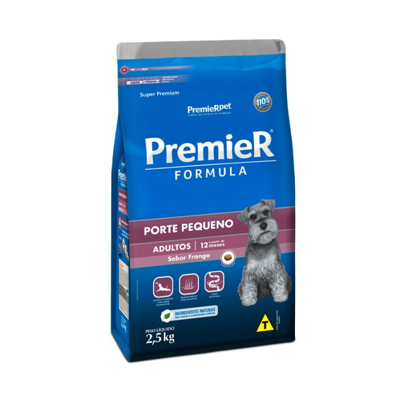 Ração Premier Formula Cães Adultos Raças Pequenas Frango 2,5KG