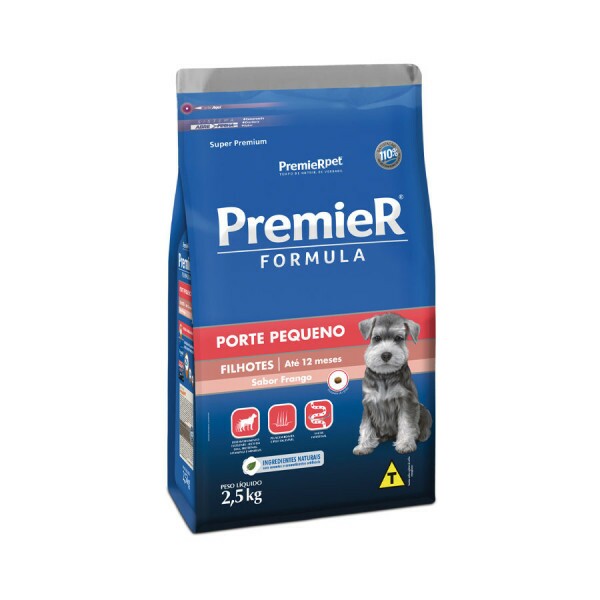Ração Premier Fórmula Cães Filhotes Raças Pequenas 2,5KG