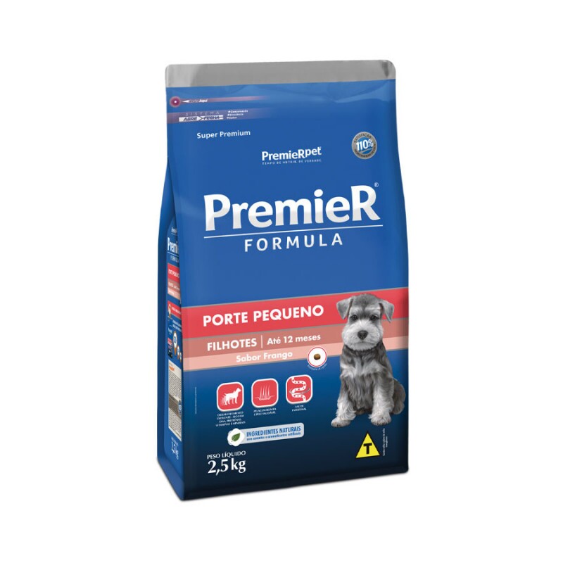 Ração Premier Fórmula Cães Filhotes Raças Pequenas 2,5KG
