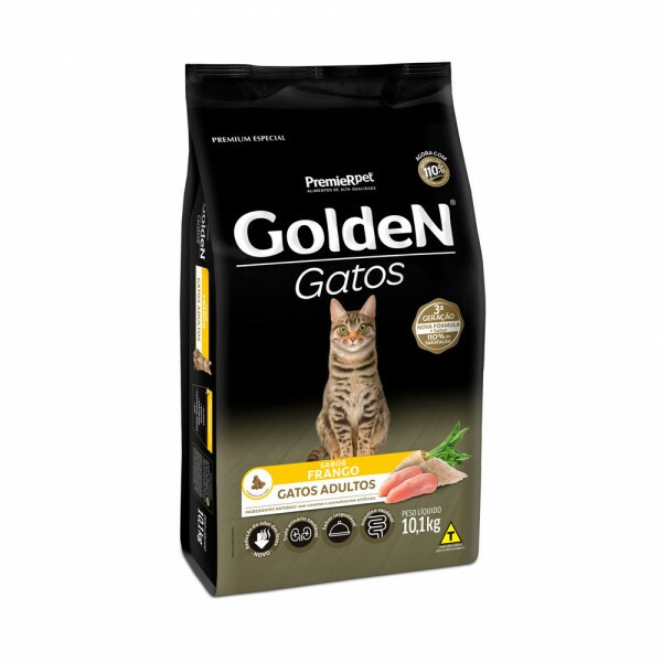 Ração Golden para Gatos Adultos Sabor Frango 10,1 KG