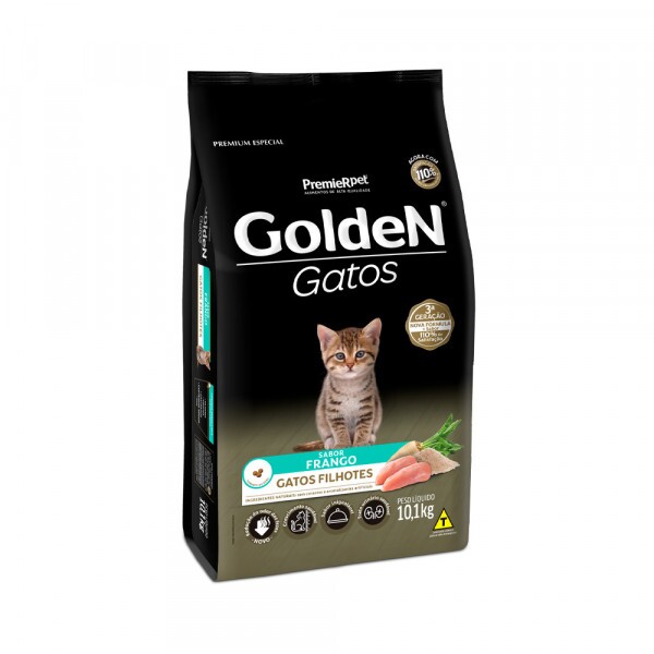 Ração Golden para Gatos Filhotes Sabor Frango 10,1 KG