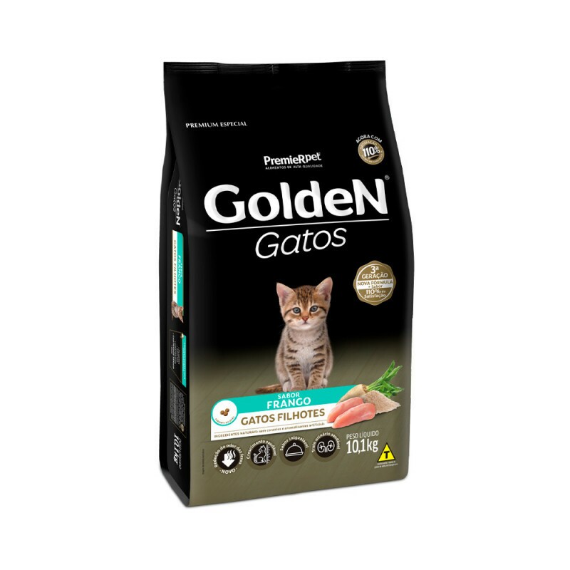 Ração Golden para Gatos Filhotes Sabor Frango 10,1 KG