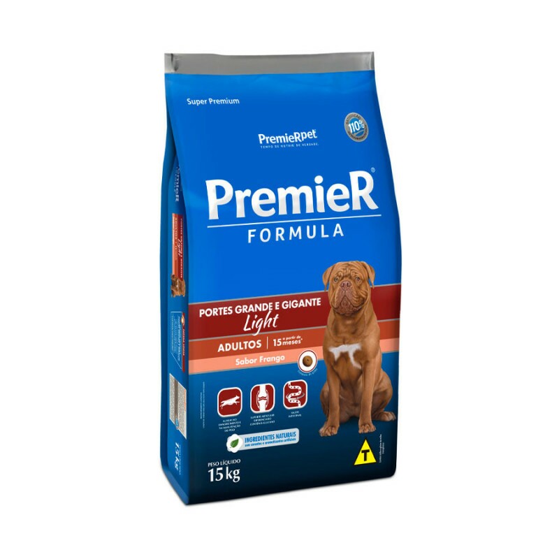Ração Premier Formula para Cães Adultos Raças Grandes Light 15Kg
