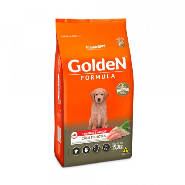 Ração Golden Fórmula para Cães Filhote Sabor Frango e Arroz 15KG