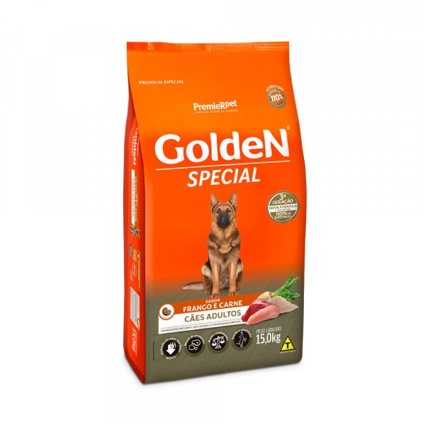 Ração Golden Special para Cães Adultos Sabor Frango e Carne 15KG