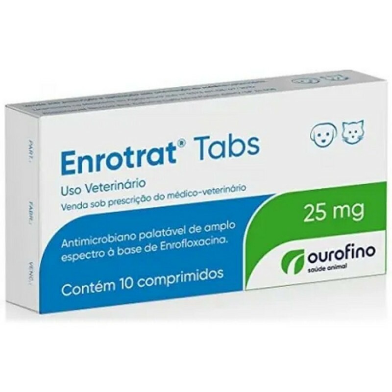 Enrotrat Tabs Ourofino 10 Comprimidos de 25mg