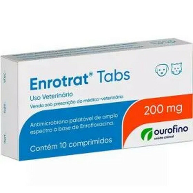 Enrotrat Tabs Ourofino 10 Comprimidos de 200mg